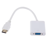 Cable Adaptador HDTV a VGA al por Mayor, HDMI Macho a VGA Hembra, Conversor de Audio y Video 1080P para Computadora de Escritorio, Portátil, Proyector y Monitor