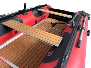 Bote Inflable Resistente Reachsea <span class=keywords><strong>de</strong></span> PVC y Aluminio con Cubierta <span class=keywords><strong>de</strong></span> EVA para <span class=keywords><strong>6</strong></span> Personas, 3.8m, Color Rojo, Ideal con Motor para Mayor Seguridad - Product Image 4