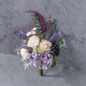 ช่อดอกกุหลาบประดิษฐ์ CallaFloral ทำจากผ้าพลาสติกถัก สำหรับตกแต่งงานแต่งงานและบ้าน CF01418 - Product Image 3