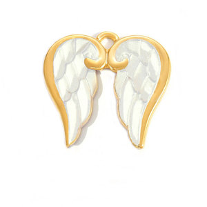 Breloques Ailes d'Ange Personnalisées de Luxe en Acier Inoxydable 316L Plaqué Or 14k 18k pour la Fabrication de Bijoux (Bracelets, Colliers) - Product Image 5
