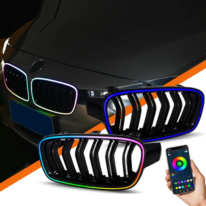 Nuova Griglia Frontale RGB LED (ABS+LEDs 12V) per <span class=keywords><strong>Serie</strong></span> 3 (F30/F35) 2013-2018 - Accessorio Auto Ecologico per Retrofit - Product Image 5