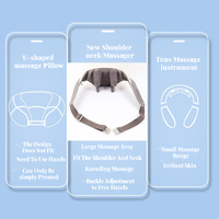 Masajeador de espalda inteligente multifuncional, masajeador de cuello inalámbrico con calor para aliviar el dolor, masajeador de cuello para amasar tejido profundo