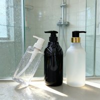 Nouvelle conception d'articles d'hôtel, flacons de shampooing et d'après-shampooing en PET, flacons de shampooing vides, emballage plastique personnalisé unique
