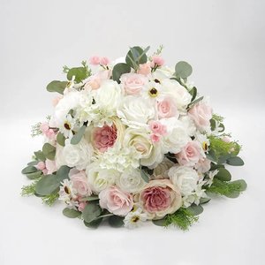 Arreglo de Peonías de Seda Rosa, Bola de Flores Artificiales Ecológicas, Hechas a Mano, Modernas y de Lujo, Personalizables para Bodas Grandes - Product Image 5