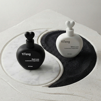 Flacon compte-gouttes en verre en forme de cœur unique, best-seller, 30 ml, dégradé rouge, avec bouchon compte-gouttes rose en forme de cœur