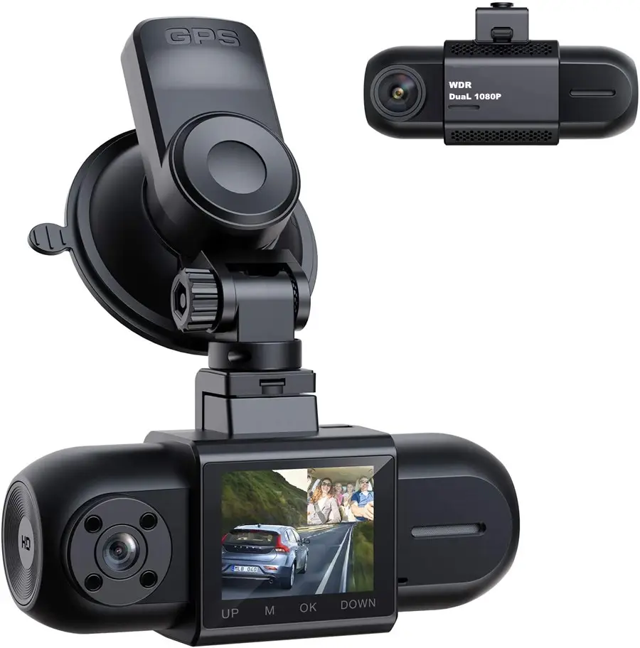 1.5 pollici auto Dash Cam Mstar8339 1080p doppia lente auto scatola nera macchina fotografica e registratore con sensore G Monitor di parcheggio
