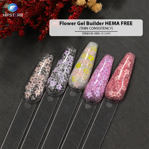Hema & TPO Free Flowers Gel <b>Nail</b> Builder Natural Flower Sequins <b>Nail</b> Gel Glitter Sequins Soak Off UV Gel Builder <b>Extension</b> <b>Nails</b> - Product Image 3
