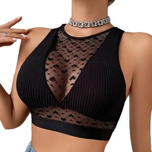 Soutiens-gorge de sport d'été pour femmes, coupe ajustée, respirants, tricotés, sans bretelles, sans coutures, sans armatures, bonnet 3/4, séchage rapide, style quotidien - Product Image 4