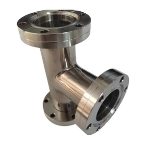 Stainless Steel Ultra-High Vacuum Mirror Polished Forged Conflat CF35 CF63 CF100 Tube Flange 3 Way Tees <b>Copper</b> Gasket & <b>Screws</b> - Product Image 2