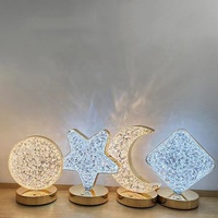 Lampes de table modernes en acrylique lune pour chambre à coucher lampe de bureau étoile de chevet salon décor à la maison veilleuses LED luminaires de support