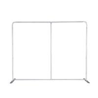8x8ft Tensión Tela Fiesta Pantalla intercambiable Telón de fondo Decoración de escenario Exhibición Boda Telón de fondo Soporte Banner