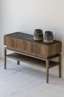 Meubles en bois naturel japonais table de salon en bois rustique classique table console antique