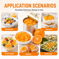 Segmentés d'orange mandarine en conserve 850g en sirop léger Marque privée Taille personnalisée Vente en gros Usine Fabricant Fournisseur