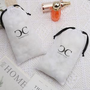 Balle de <span class=keywords><strong>golf</strong></span> imprimée avec logo personnalisé rangement des jouets pochette d'emballage cadeau en maille de stockage tennis serviette sac à cordon en maille nylon - Product Image 4