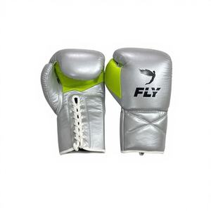 Guantes de Boxeo Transpirables Antideslizantes Personalizados en Verde Plateado, Diseño de Última Generación, para Entrenamiento y Sparring, OEM ODM, Guantes de Piel para Kickboxing - Product Image 1