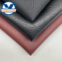 2025 PVC Faux Leather 100% Polyester Sofa Fabric Embossed Roll Car Upholstery Leather China Rexine Leather for Sofa