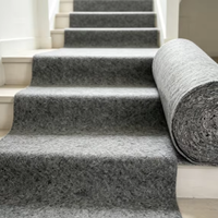 Feutre de peintre gris industriel en polyester recyclé, matériau absorbant de protection pour sols, pour la rénovation résidentielle et commerciale