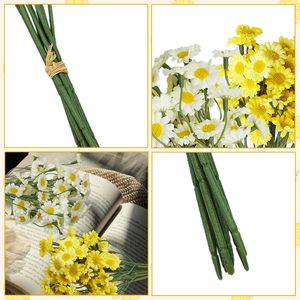 ดอกคาโมไมล์เดซี่จำลองสำหรับตกแต่งบ้านและงานแต่งงาน 6 ช่อ อุปกรณ์ DIY สไตล์สวน ของตกแต่งคริสต์มาส - Product Image 3