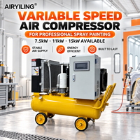 Compresseur d'air à vis à vitesse variable à économie d'énergie avec réservoir intégré 7,5/11/15 kW – Alimentation en air stable pour la peinture au pistolet