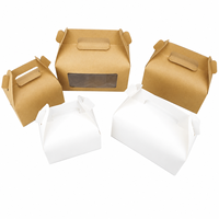 Boîte d'emballage portable en papier kraft pour desserts, avec gaufrage et pelliculage mat, pour gâteaux, pâtisseries, snacks et chewing-gums à emporter