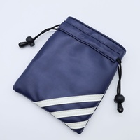 Sac de transport pour balles de golf en PU avec doublure en flanelle, avec crochet, logo brodé personnalisé, imperméable, durable, mini sac de poche pour ceinture