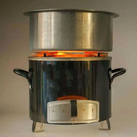 Barbecue au charbon de bois moderne haut de gamme pour camping et extérieur, en acier inoxydable, multifonctionnel, portable, à commande par bouton, pour usage domestique, flamme africaine