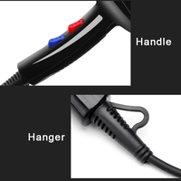 Sèche-Cheveux Ionique Léger pour Voyage et Maison, 3 Réglages de Vent, Fonction Air Froid, Avec 5 Accessoires