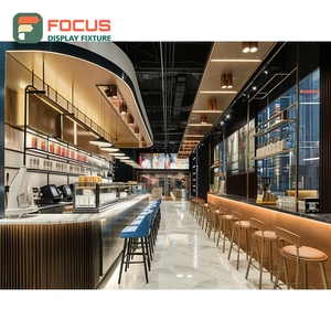 Exhibidor de Café Premium, Estante Alto para Tazas, Exhibidor de Productos de Roble Blanco - Product Image 2