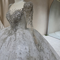 Jancember DW0143 Robes de mariée Empire perlées de luxe pour femmes