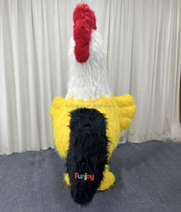 Costume de mascotte gonflable de poulet à longue fourrure 2/2,6 m Coq Costume de cosplay d'anime personnalisé - Product Image 2