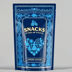 Custom Printed Stand Up Pouch Food Grade Resealable Ziplock Snack <b>Packaging</b> <b>Bag</b> - Product Image 3