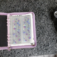 Fundas Transparentes para Carpetas A5, 6 Anillos, Bolsillos para Tarjetas de PP, 4 Compartimentos, Bolsillos para Tarjetas de PVC, Fundas Transparentes para Archivar