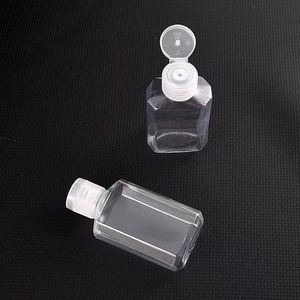 ขวด PET ใสทรงแปดเหลี่ยม 60 มล. ฝาเปิดแบบพลิกสำหรับใส่เจลแอลกอฮอล์ล้างมือ - Product Image 2