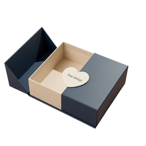<b>Creative</b> Double-door Valentine's Day <b>Gift</b> Box Recycled Materials Rigid Structure Glossy Lamination High-end Cosmetic Packaging - Product Image 1