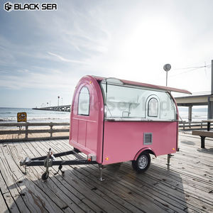 काले रंग का नया न्यूजीलैंड मानक तौबल भोजन ट्रेलर स्टेनलेस स्टील एल्यूमीनियम रेशा ग्लास आइसक्रीम हॉटडॉग मोबाइल फूड ट्रक भरा - Product Image 2