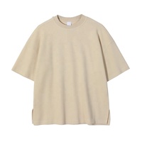T-shirt Unisexe en Coton Tricoté 100% Coupe Oversize – Haute Qualité, Nouvelle Tendance Estivale, Imprimé Effet Soie Glacée, Noir Pur, Coupe Classique