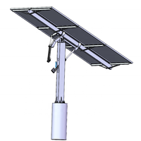 Traqueador Solar de Eje Único Automático Montado en Suelo, Sistema de Seguimiento Solar de un Solo Poste