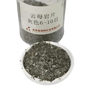 中国供应商直接生白云母片天然黑色岩石切片散装