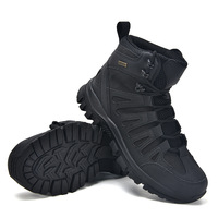 Bottes tactiques montantes pour hommes, respirantes, à fermeture éclair, en cuir synthétique, style désert marron - Vente en gros transfrontalière