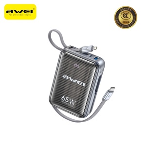 แบตสำรองมือถือได้รับการรับรอง CCC 65W ความจุขนาดใหญ่20000mAh ชาร์จได้เร็ว20V สำหรับโทรศัพท์ทุกรุ่น - Product Image 1