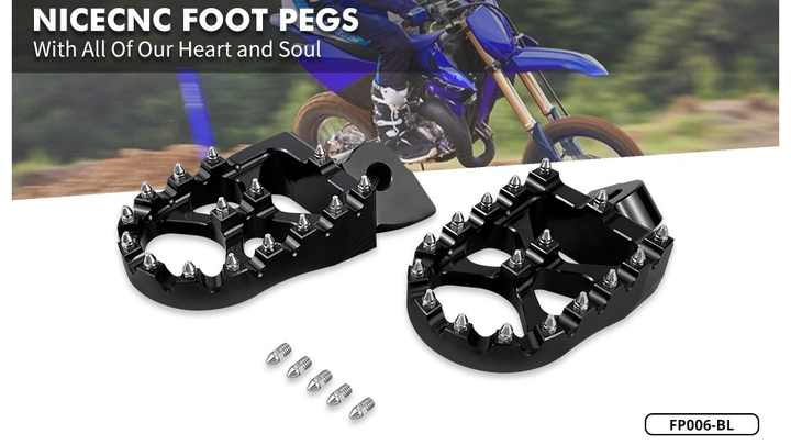Repose-pieds Aluminium NICECNC Pour Yamaha YW125/BWS/Zuma 125 2016-2021 – Noir, CNC