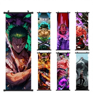 <span class=keywords><strong>Poster</strong></span> Anime <span class=keywords><strong>One</strong></span> <span class=keywords><strong>Piece</strong></span> Stampato a Getto d'Inchiostro ad Alta Definizione con Luffy Zoro, Arte Murale Senza Cornice su Tela, Cornice in Plastica - Product Image 2