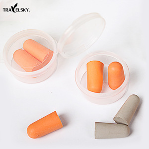 TravelSky Foam Earplugs Noise Reduction For Sleeping And Travel With Case - Product Image 1