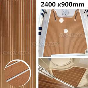 Self Adhesive Teak Decking Sheet EVA Foam Boat Flooring Pad 2400x900x6mm Floor Mat for Marine Boat <b>Yacht</b> RV Non-slip Carpet Mats - Product Image 2