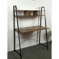 Bureau de direction moderne pliable en fer noir convertible pour usage domestique ou commercial