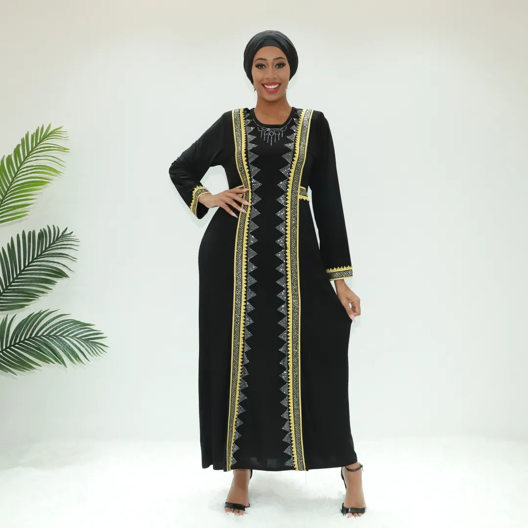 Abbigliamento musulmano manica design abaya AY Fashion PWA6 Nigeria abito arabo