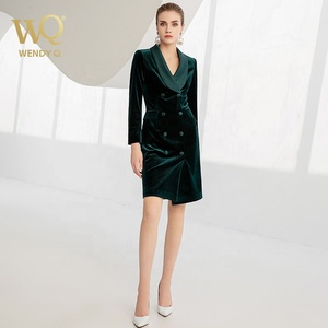 Original Supplying Green Velvet <strong>Christmas</strong> <strong>Dresses</strong> <strong>Women</strong> Velvet Long Sleeves Maxi Midi <strong>Dress</strong> Factory Direct - Product Image 4