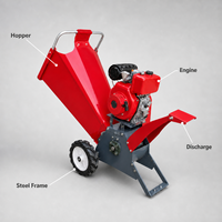 Broyeur de branches miniature à essence diesel électrique à haute efficacité, produit OEM/ODM