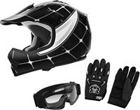 Casque de course DOT pour motocyclette à quatre roues Casque de course pour jeunes enfants Motocross ATV Off Road Street Dirt Bike Go-Kart BMX MX