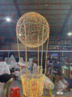 Décoration lumineuse personnalisée en forme de montgolfière pour Noël avec lumières LED pour l'aménagement extérieur, Halloween et Thanksgiving